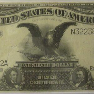 A silver certificate with an eagle and the words " united states of america ".
